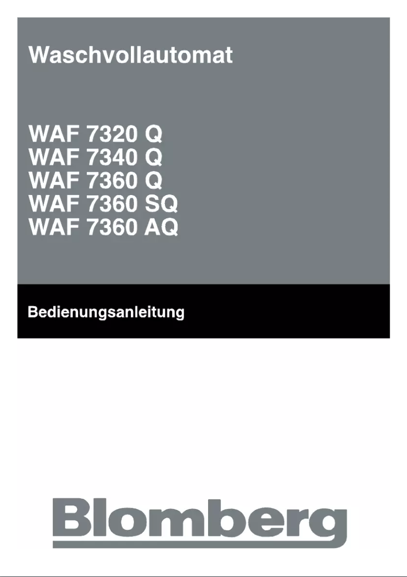 Page 1 de la notice Manuel utilisateur Blomberg WAF 7360 Q