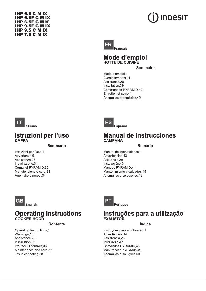 Image de la première page du manuel de l'appareil IHP 6.5F C M K