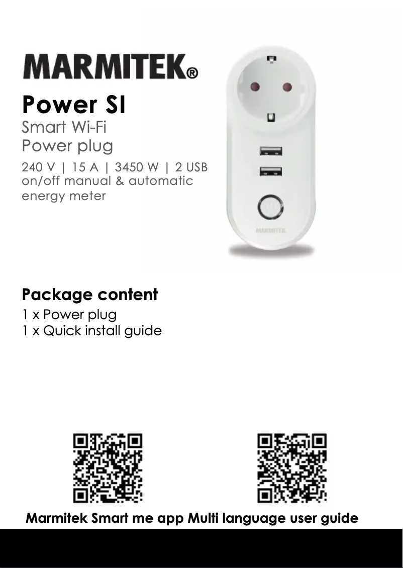 Page n°1 - Manuel utilisateur Marmitek Power SI