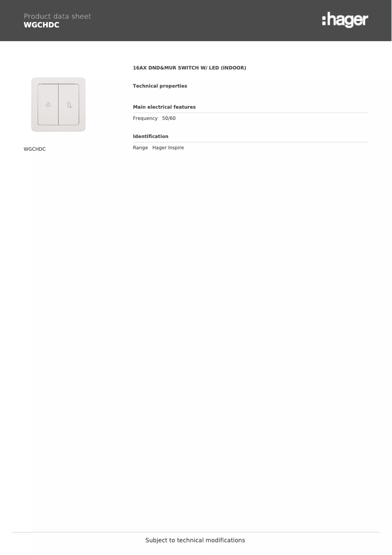 Image de la première page du manuel de l'appareil WGCHDC