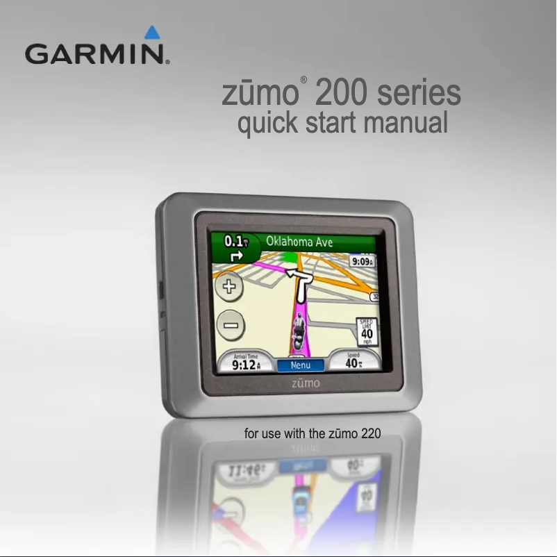 Page n°1 - Manuel utilisateur Garmin Zumo 200