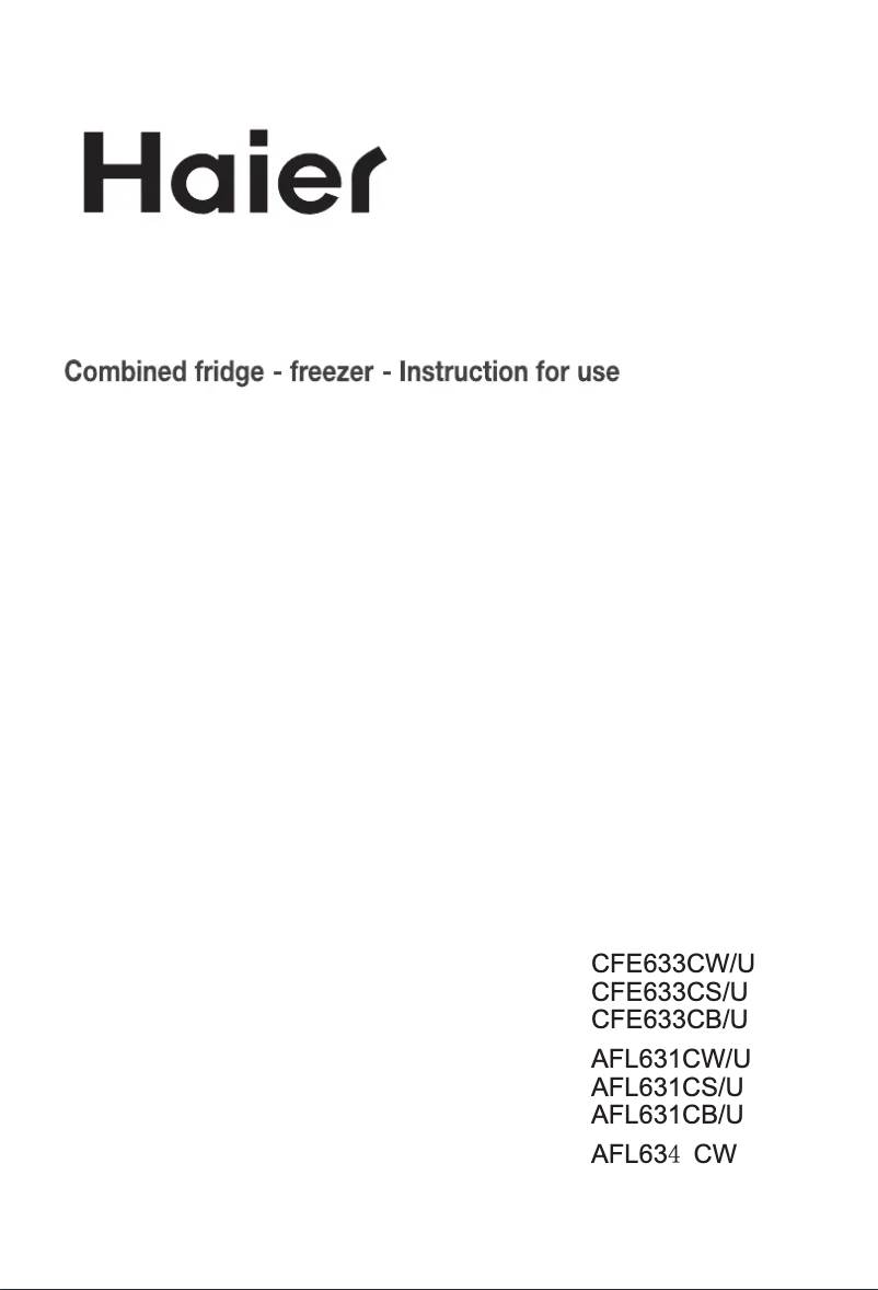 Image de la première page du manuel de l'appareil AFL634CW