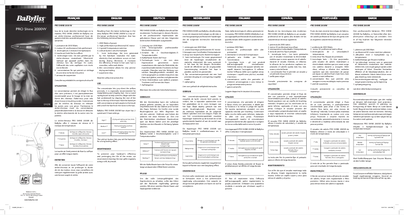 Image de la première page du manuel de l'appareil Pro Shine D420E