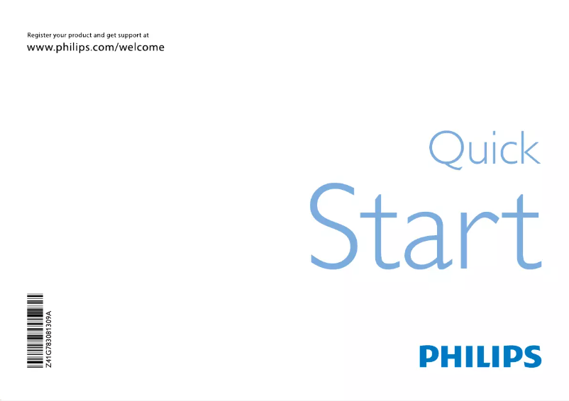 Page 1 de la notice Guide de démarrage rapide Philips 22PFL3405