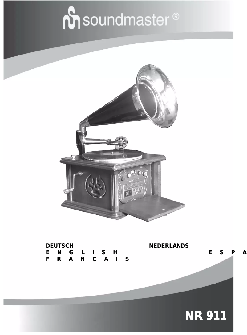 Page 1 de la notice Manuel utilisateur Soundmaster NR 911