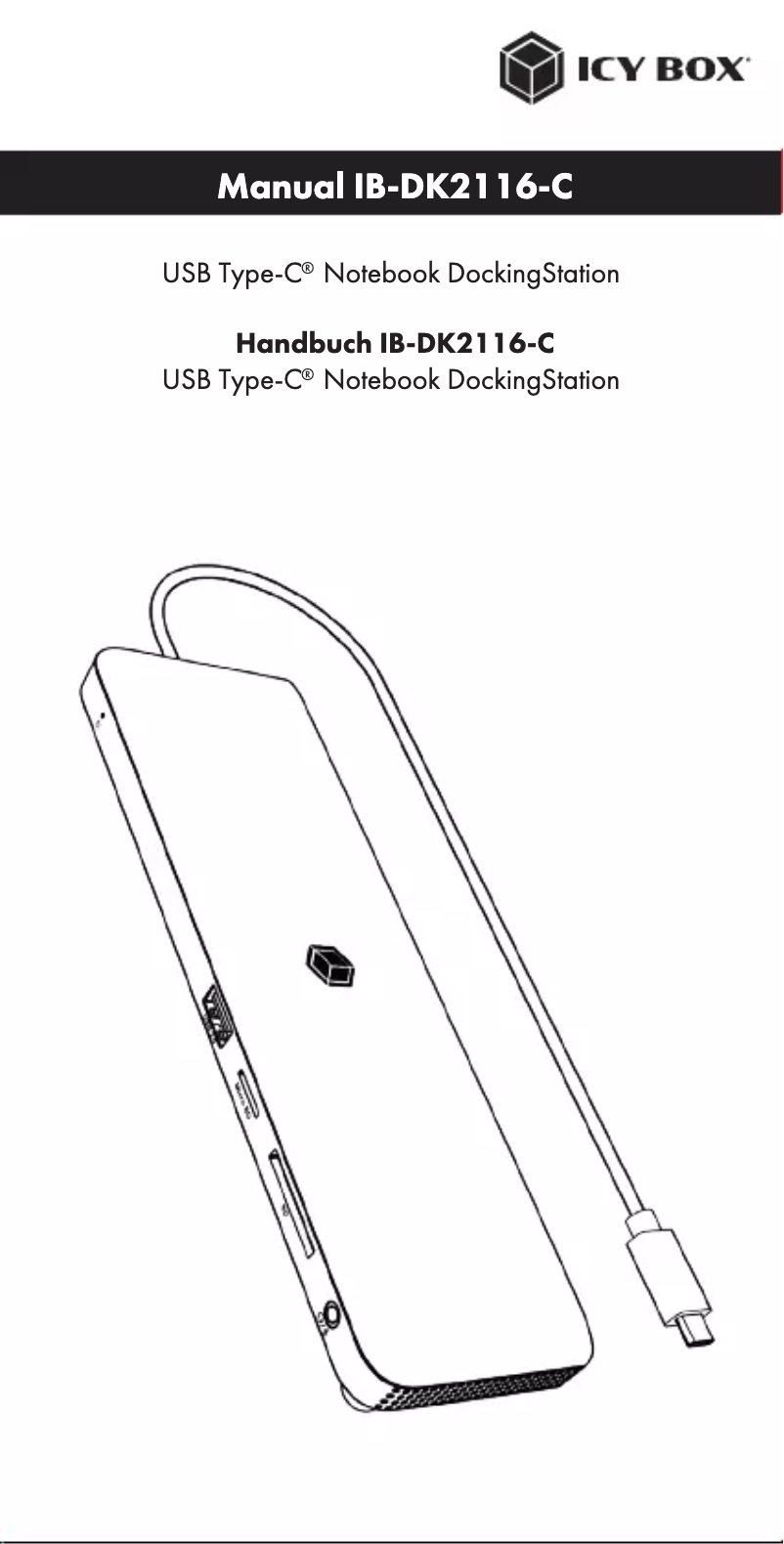 Page 1 de la notice Mode d'emploi Icy Box IB-DK2116-C