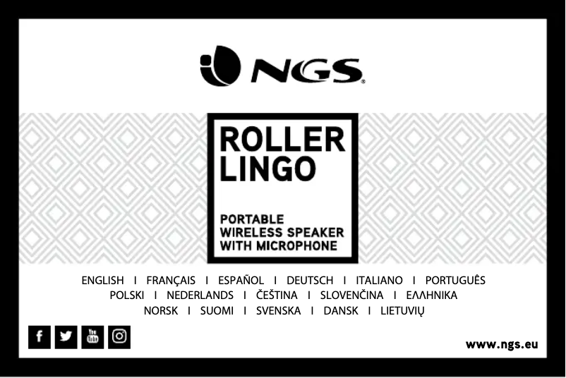 Page 1 de la notice Manuel utilisateur NGS Roller Lingo
