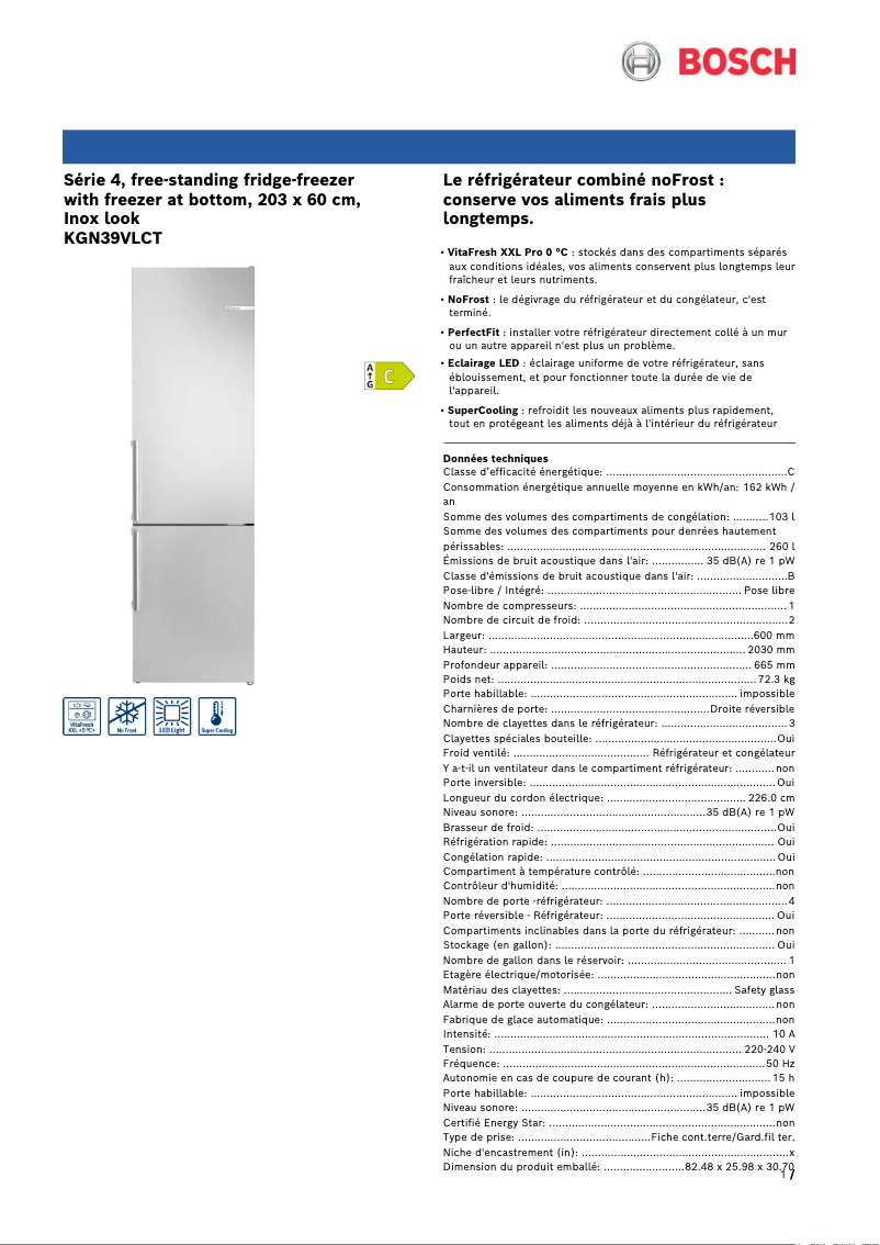 Image de la première page du manuel de l'appareil KGN39VLCT