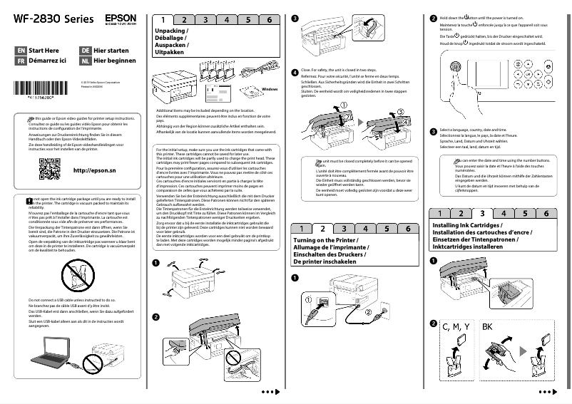 Image de la première page du manuel de l'appareil WorkForce WF-2830DWF