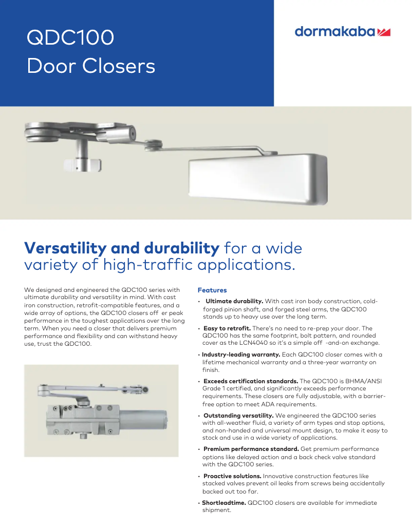 Image de la première page du manuel de l'appareil QDC100