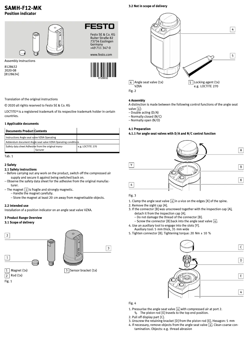 Image de la première page du manuel de l'appareil SAMH-F12-MK