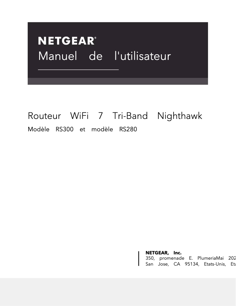 Page n°1 - Manuel utilisateur Netgear Nighthawk RS300