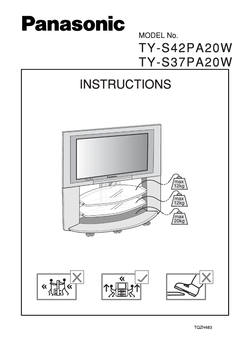 Page 1 de la notice Manuel utilisateur Panasonic TY-S42PA20W