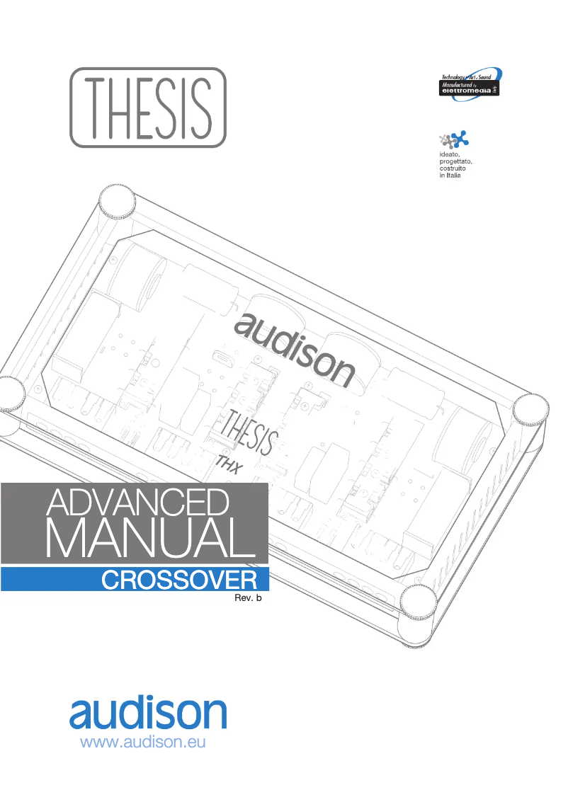 Page 1 de la notice Manuel utilisateur Audison Thesis THX 2 II