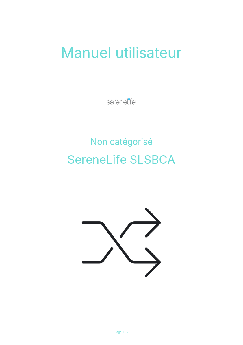 Image de la première page du manuel de l'appareil SLSBCA