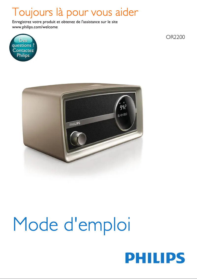 Image de la première page du manuel de l'appareil OR2200M