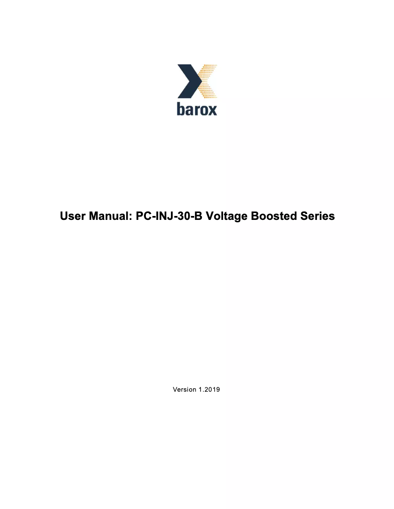 Página 1 del manual Manual de usuario Barox PC-INJ-60W-B