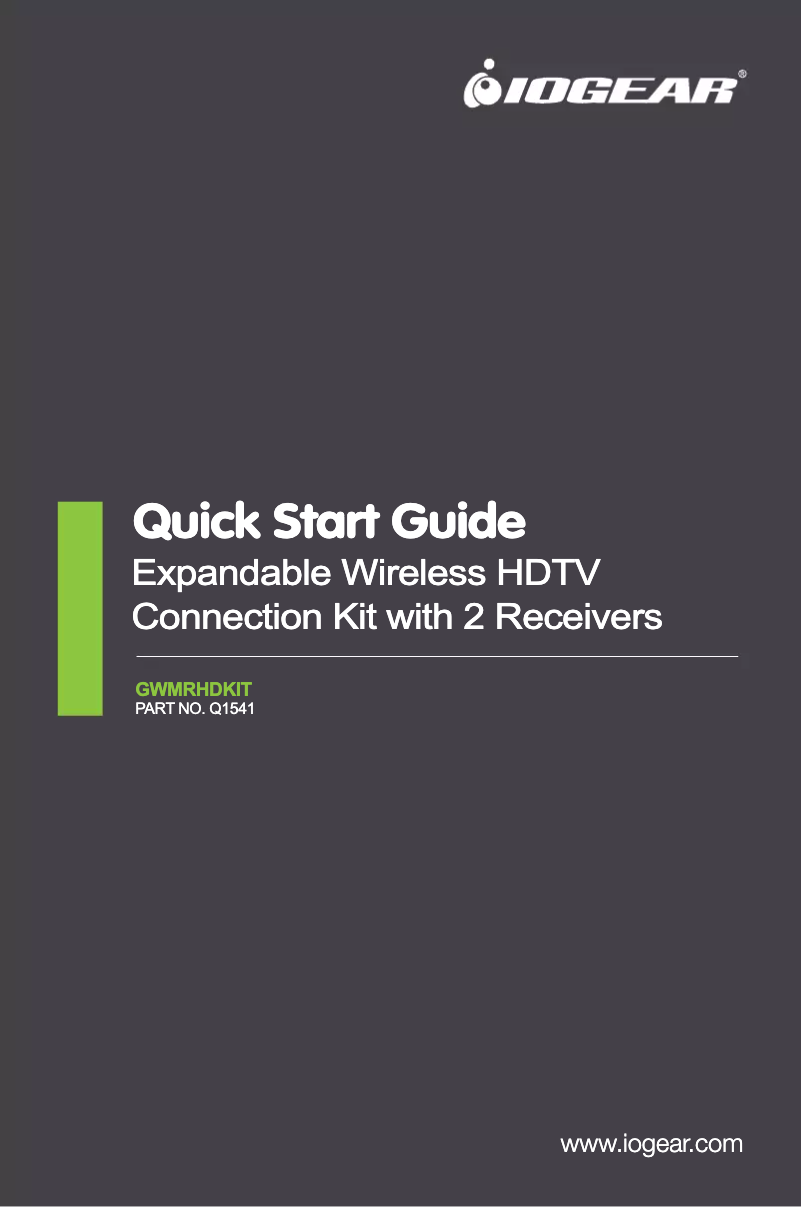 Image de la première page du manuel de l'appareil GWMRHDKIT