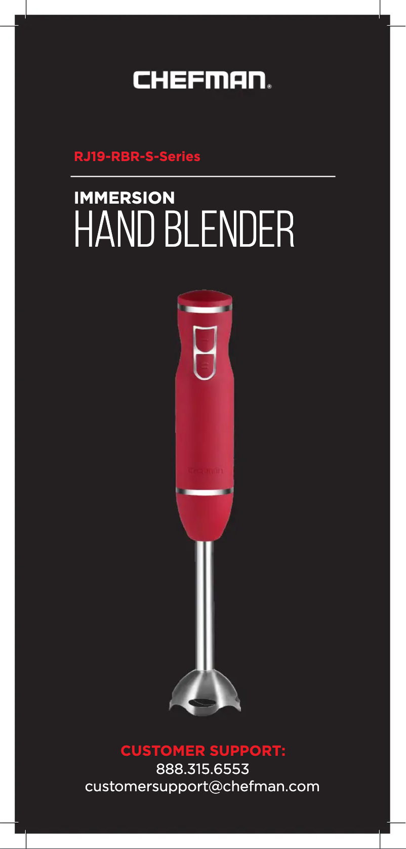 Page 1 de la notice Manuel utilisateur Chefman RJ19-RBR-S