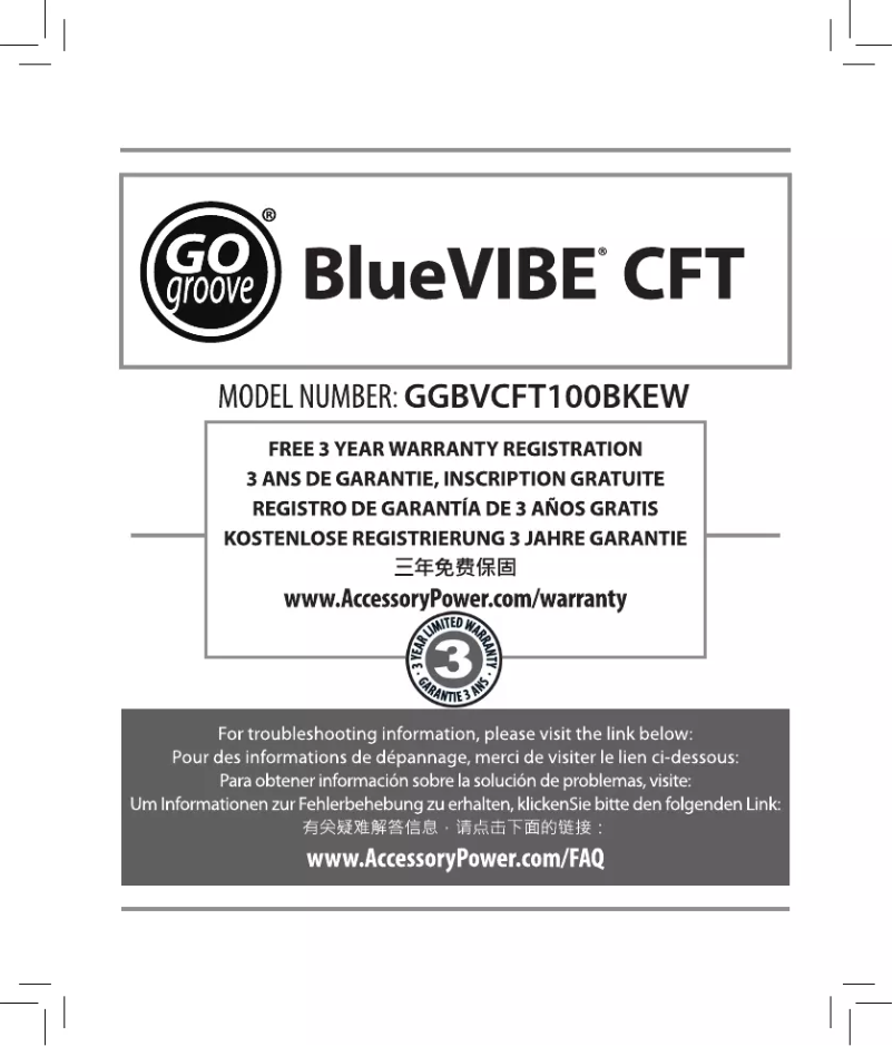 Image de la première page du manuel de l'appareil BlueVIBE CFT