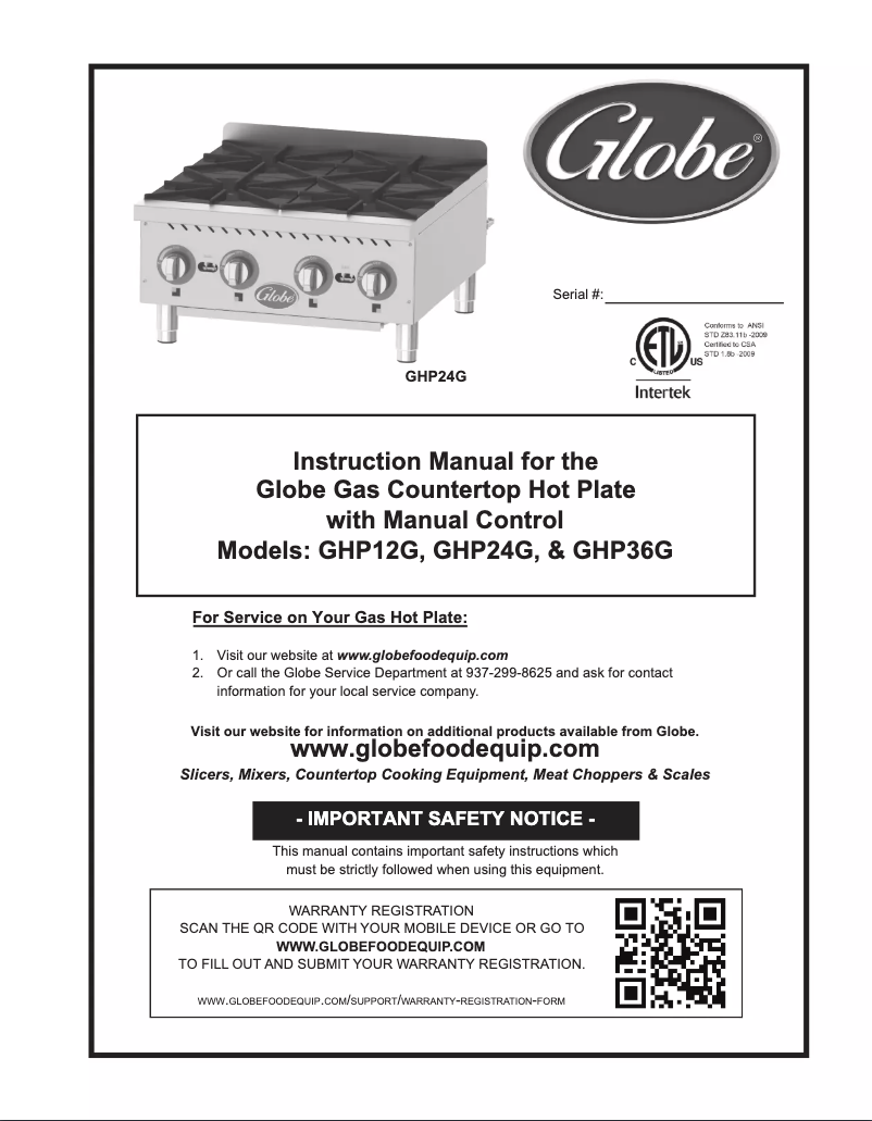 Page n°1 - Manuel utilisateur Globe GHPSU212G