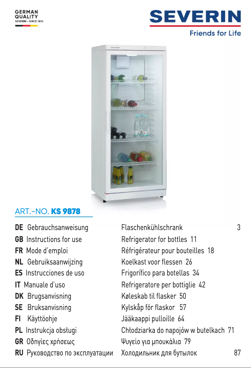 Image de la première page du manuel de l'appareil KS 9878