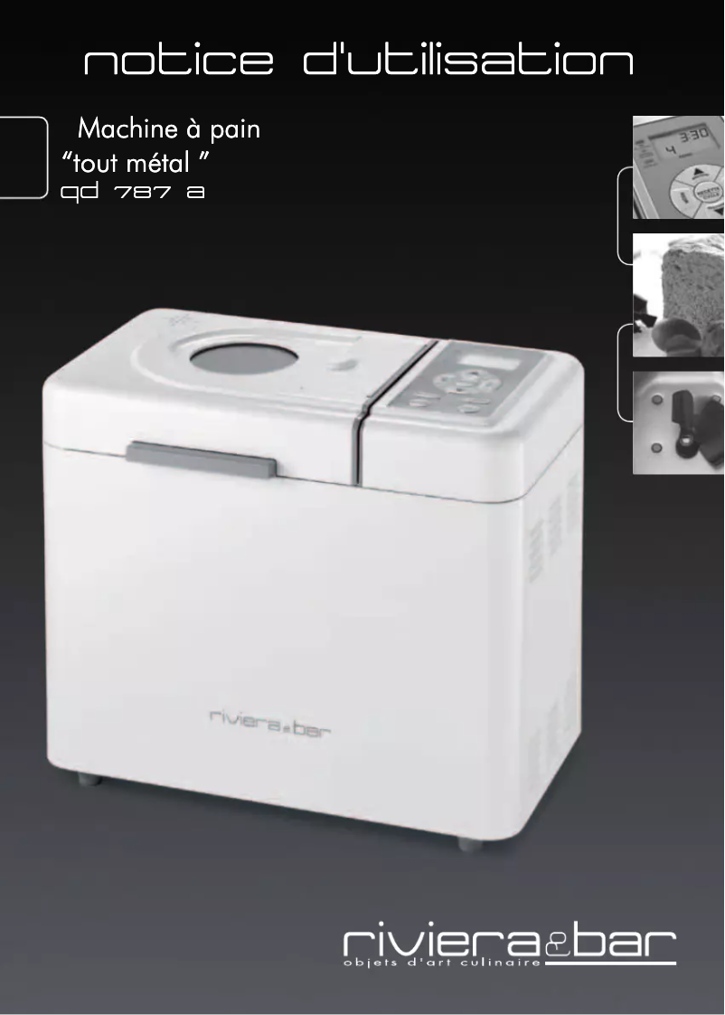 Page n°1 - Manuel utilisateur Riviera & Bar QD 787 A