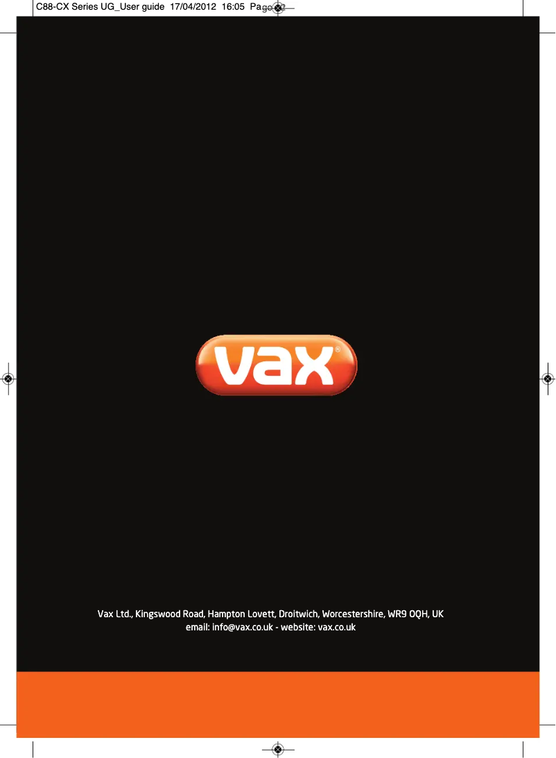 Page n°1 - Manuel utilisateur Vax Power Midi C90-CX2