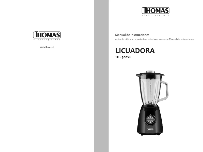Page n°1 - Manuel utilisateur Thomas TH-700VR