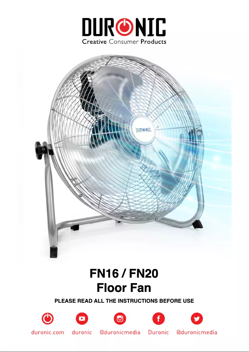 Page 1 de la notice Manuel utilisateur Duronic FN20