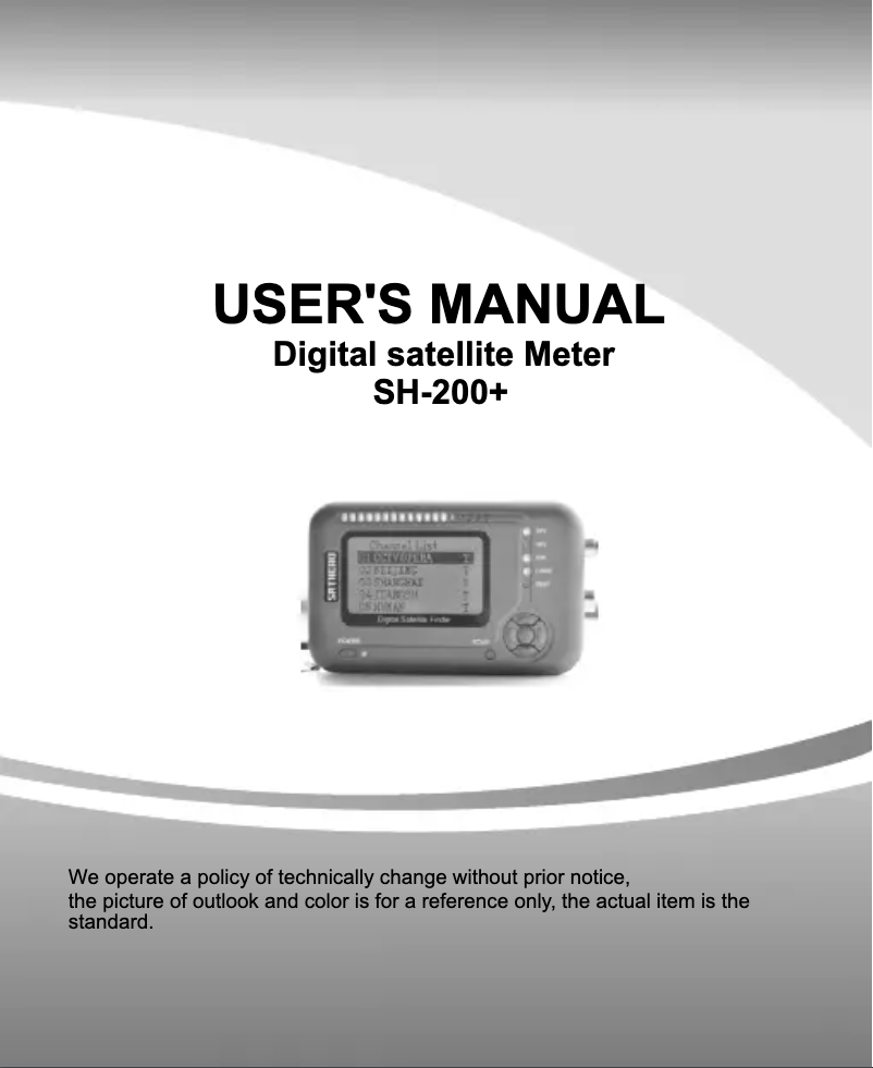 Página 1 del manual Manual de usuario Sathero SH-200 plus