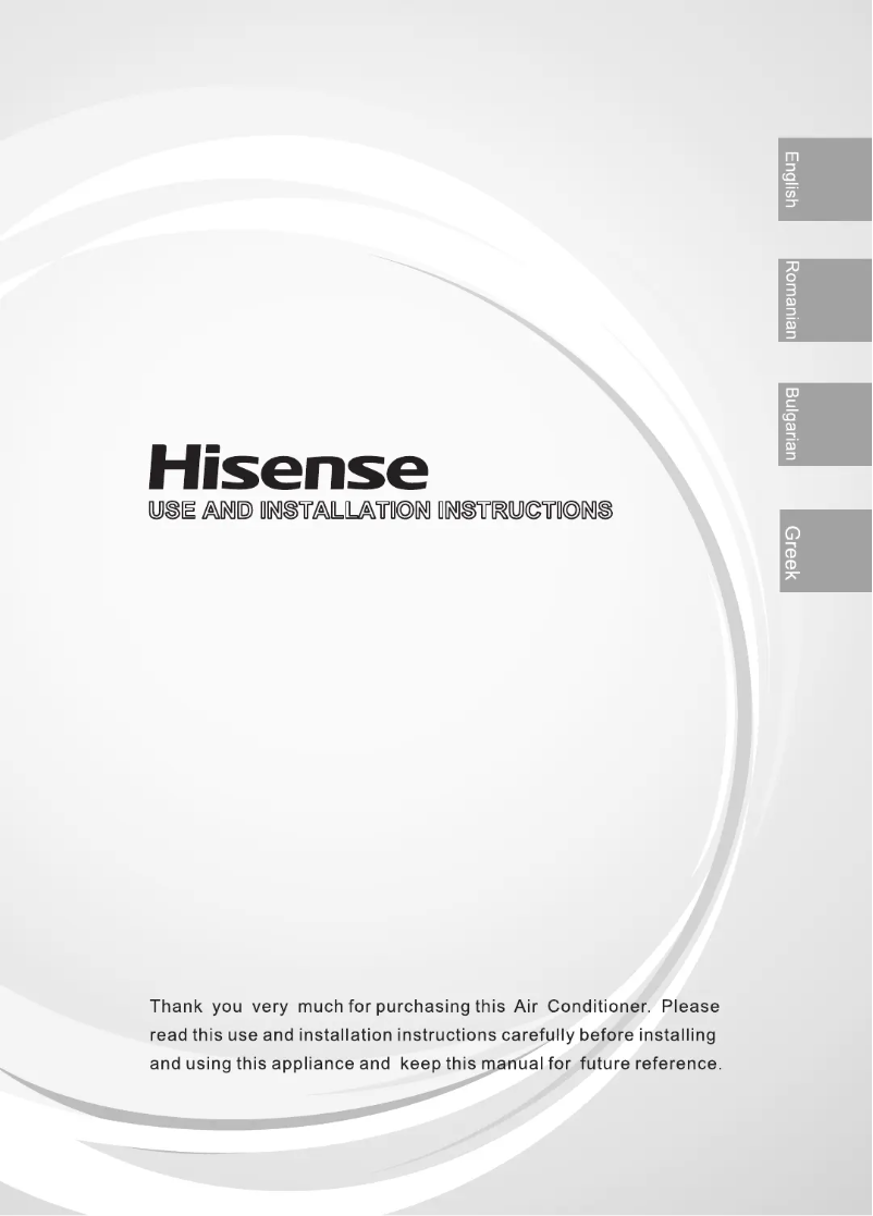 Page n°1 - Guide d'installation Hisense CF50XS1FG