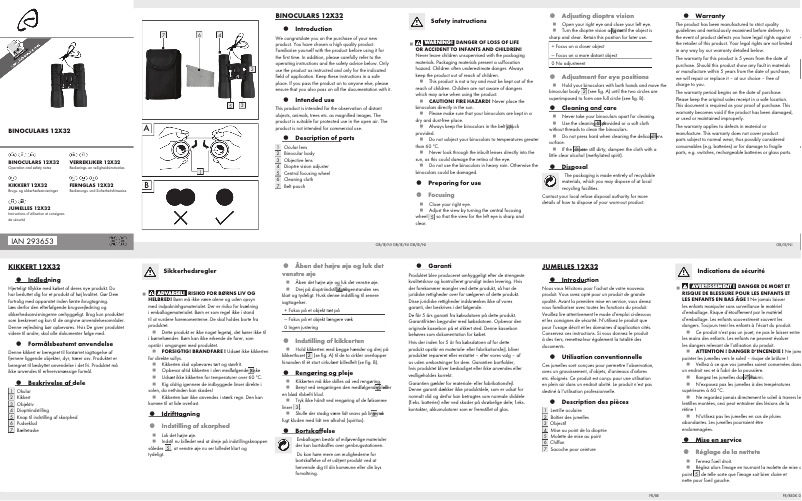 Page 1 de la notice Manuel utilisateur Auriol IAN 293653