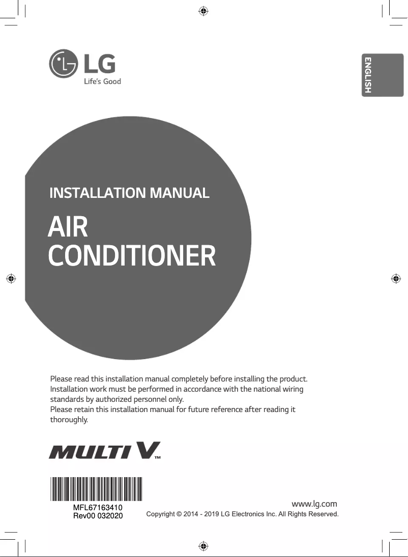 Page n°1 - Manuel utilisateur LG JRUN140LTE5