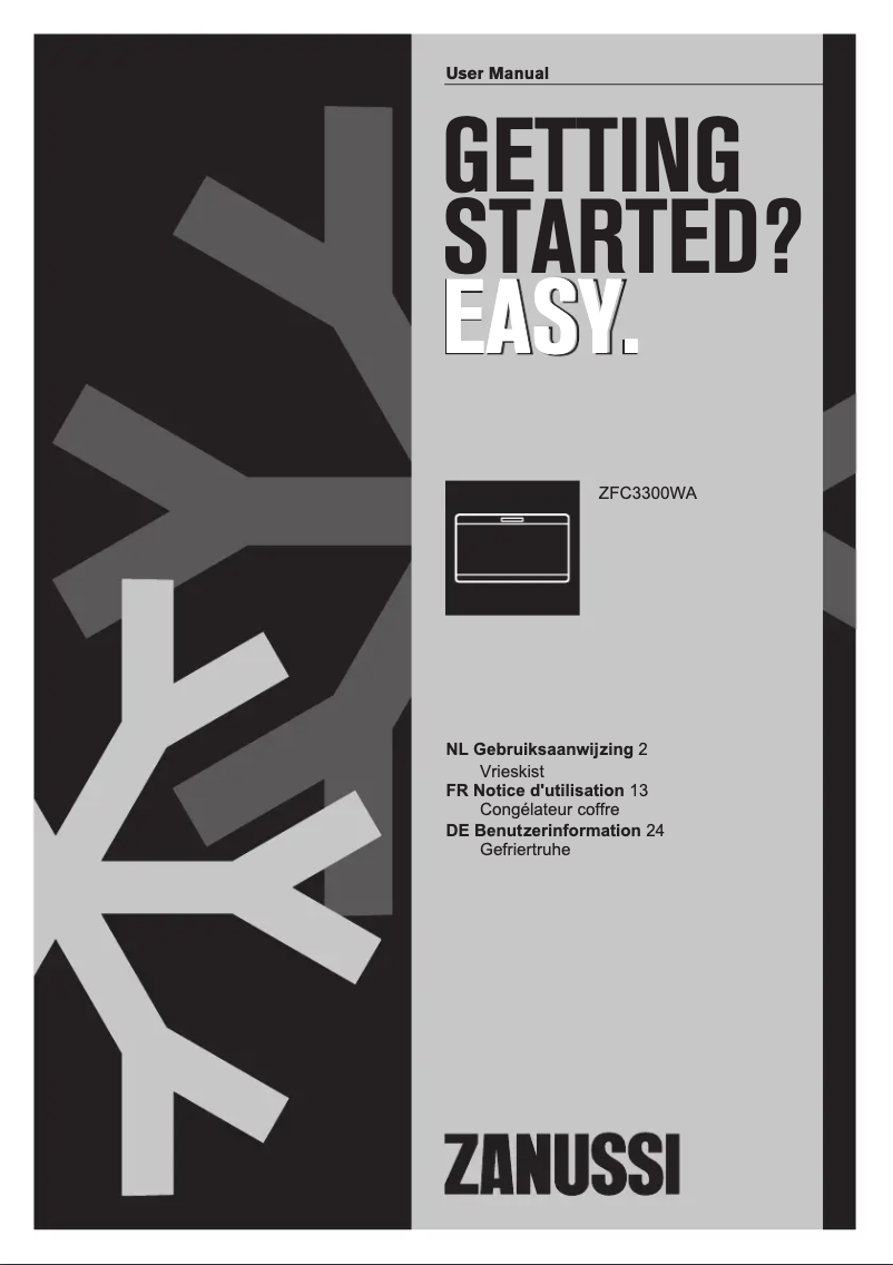 Image de la première page du manuel de l'appareil ZFC 3300 WA