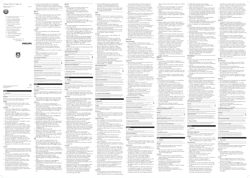 Image de la première page du manuel de l'appareil Viva Collection HR2173