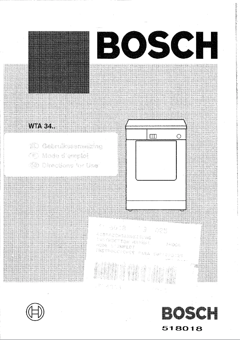 First page image of the manual for WTA3400