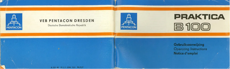 Image de la première page du manuel de l'appareil B100