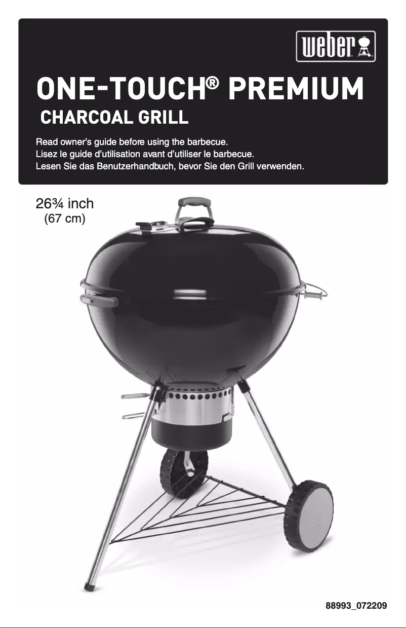 Page n°1 - Manuel utilisateur Weber One-Touch Premium 67cm