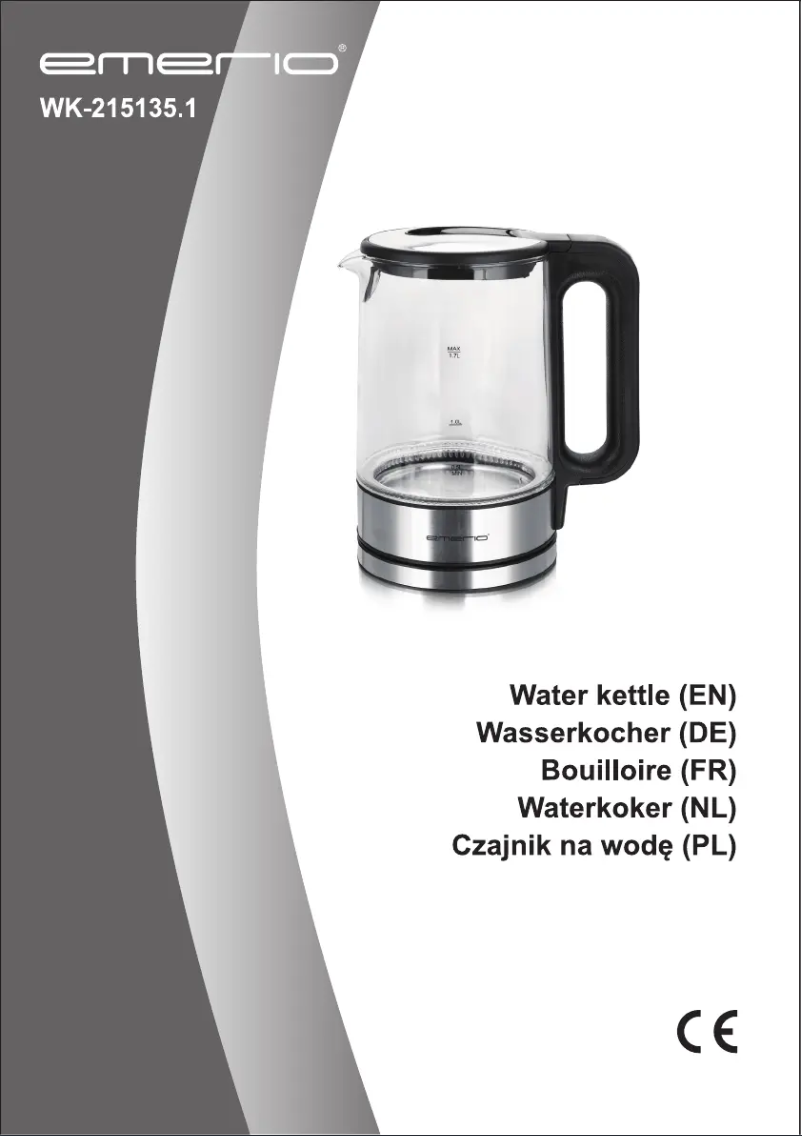 Page 1 de la notice Manuel utilisateur Emerio WK-215135