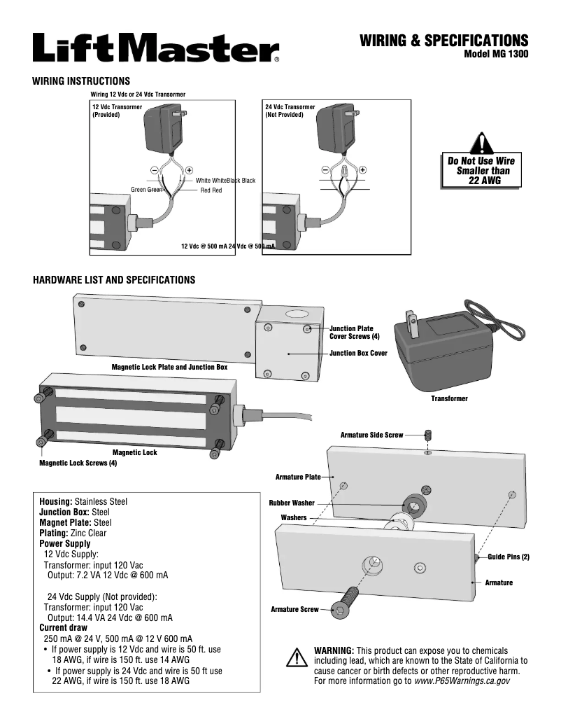 Image de la première page du manuel de l'appareil MG1300