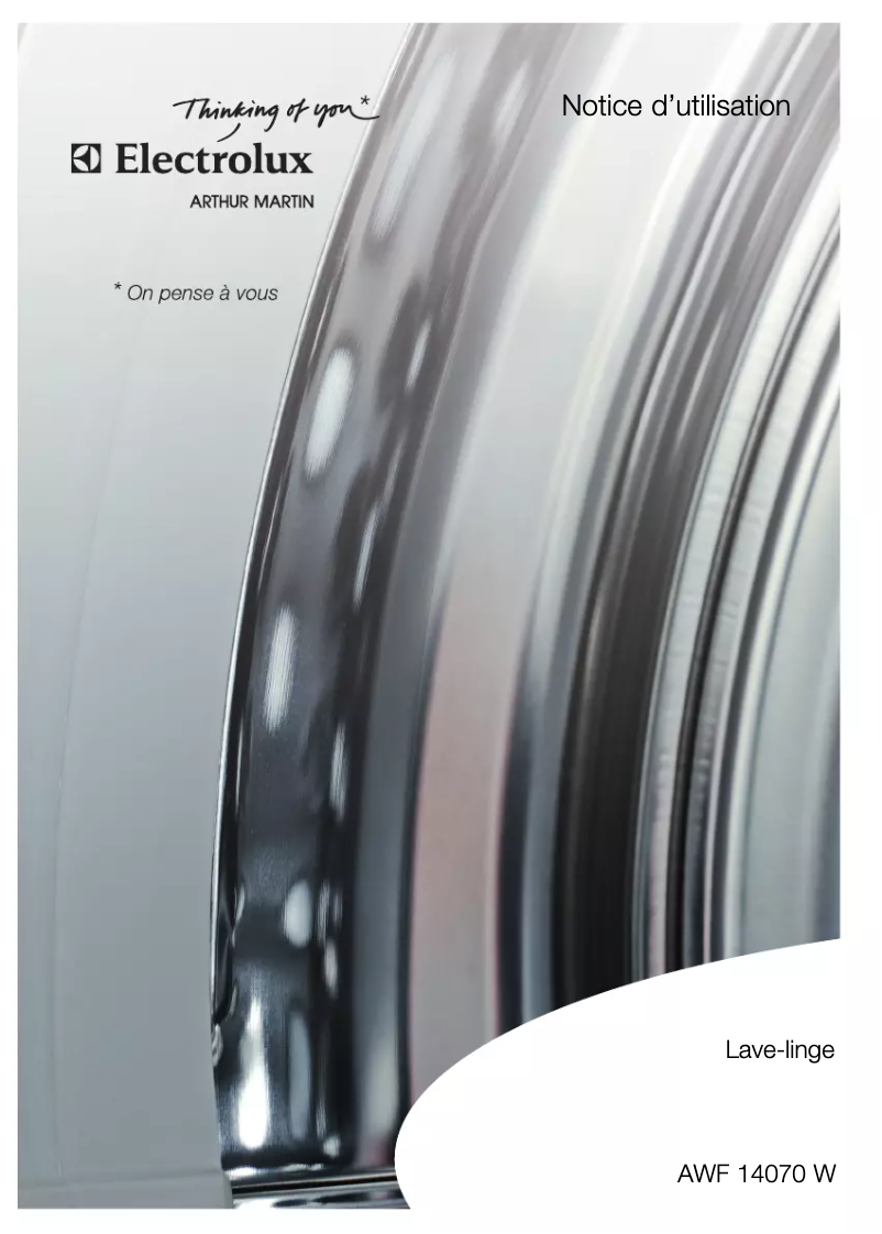 Page n°1 - Manuel utilisateur Arthur Martin-Electrolux AWF 14070 W