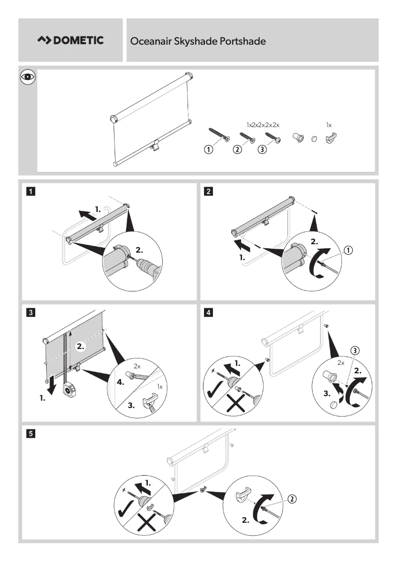 Image de la première page du manuel de l'appareil Oceanair Skyshade Portshade