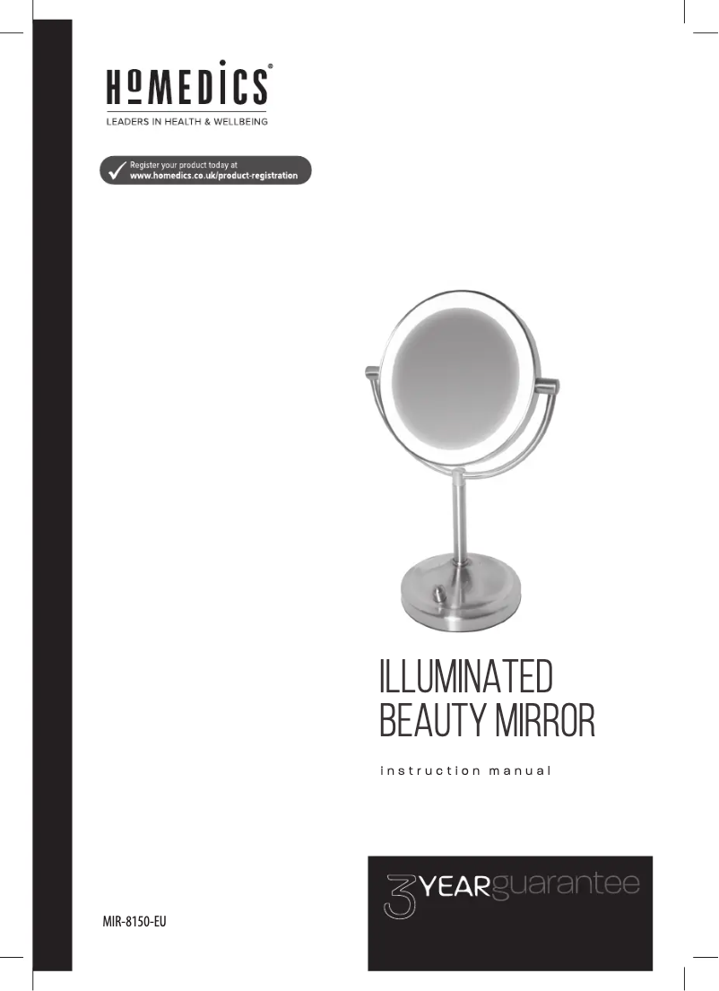 Page 1 de la notice Manuel utilisateur Homedics MIR-8150-EU