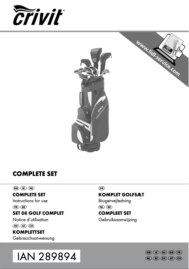 Page n°1 - Manuel utilisateur Crivit IAN 283057