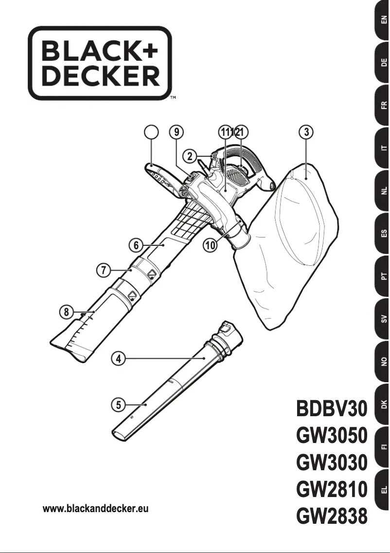 Page 1 de la notice Manuel utilisateur Black & Decker GW2838