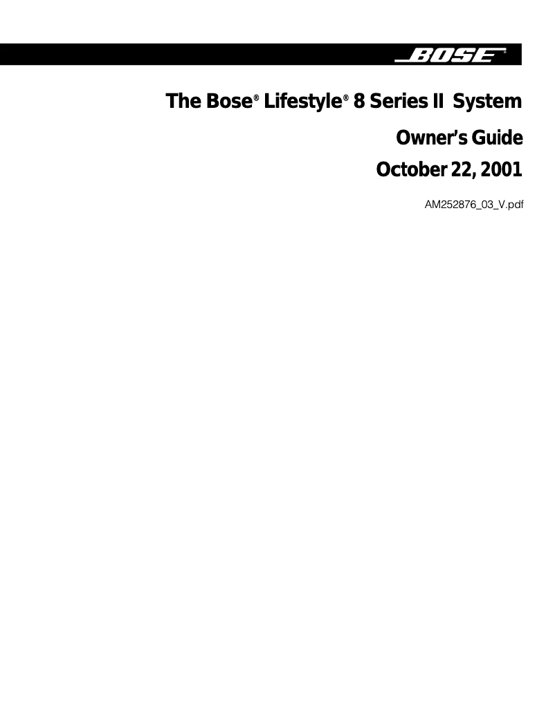 Imagen de la primera página del manual del dispositivo Lifestile 8 series II