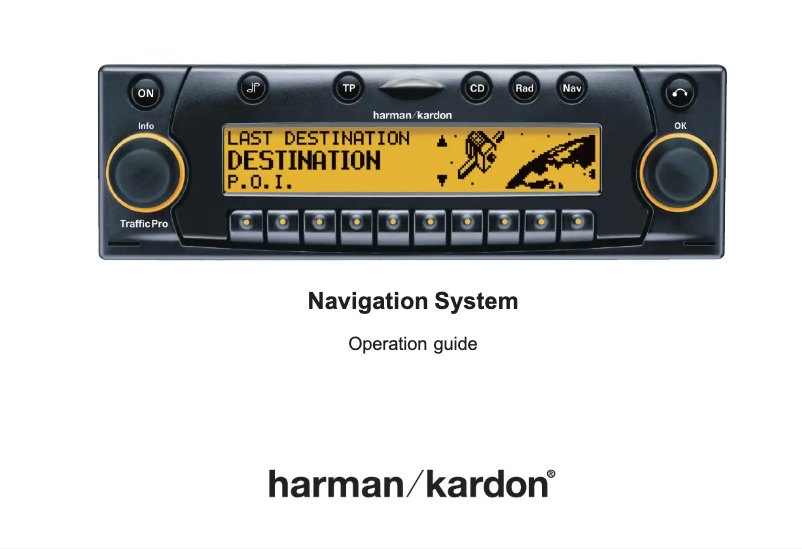 Página 1 del manual Manual de usuario Harman Kardon TrafficPro