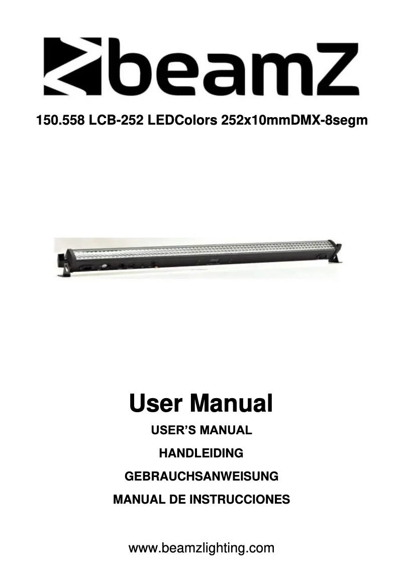 Page 1 de la notice Manuel utilisateur BeamZ LCB252 150.558