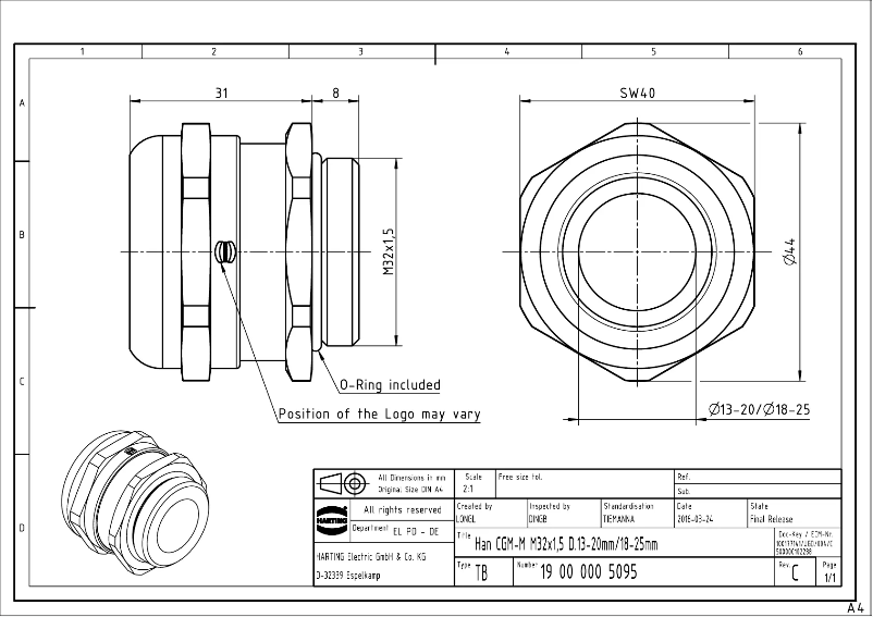 Página 1 del manual Manual de usuario Harting 19 00 000 5095